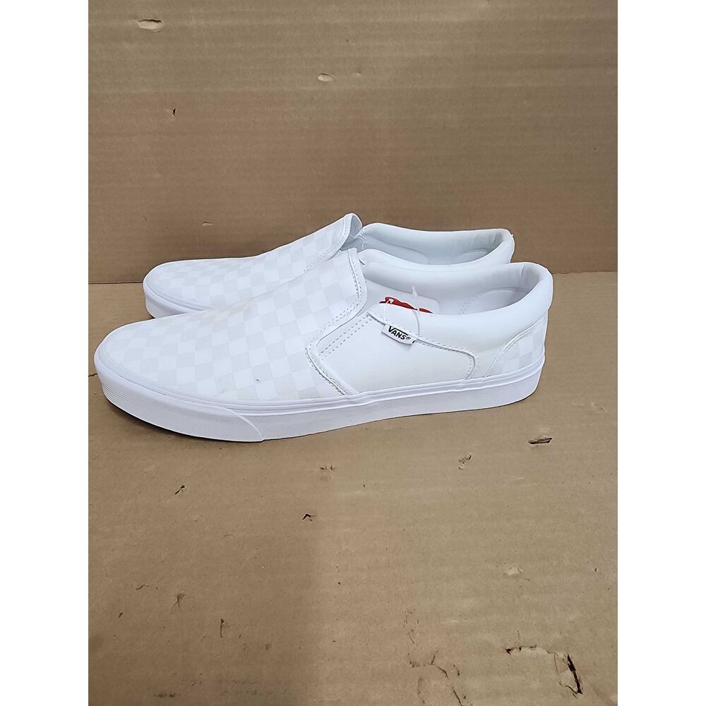 USED Vans Unisex Classic Slip-On (Checkboard) Truewhite/T Skate Shoe 13 Men US - Picture 3 of 11